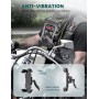 Grefay Soporte Movil Moto Universal Soporte para Movil Moto [2025 Doble Vibración Damping] Soporte de Teléfono para Espejo