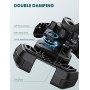 Grefay Soporte Movil Moto Universal Soporte para Movil Moto [2025 Doble Vibración Damping] Soporte de Teléfono para Espejo