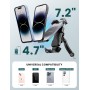 Grefay Soporte Movil Moto Universal Soporte para Movil Moto [2025 Doble Vibración Damping] Soporte de Teléfono para Espejo
