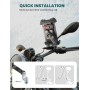 Grefay Soporte Movil Moto Universal Soporte para Movil Moto [2025 Doble Vibración Damping] Soporte de Teléfono para Espejo