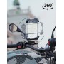 Grefay Soporte Movil Moto Universal Soporte para Movil Moto [2025 Doble Vibración Damping] Soporte de Teléfono para Espejo