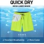 Bañador Hombre 2 en 1 Bañador de Secado Rápido con Forro de Malla y Cordón de Ajuste para Playa Bañador Casual Impermeable para