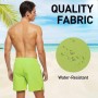 Bañador Hombre 2 en 1 Bañador de Secado Rápido con Forro de Malla y Cordón de Ajuste para Playa Bañador Casual Impermeable para