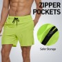 Bañador Hombre 2 en 1 Bañador de Secado Rápido con Forro de Malla y Cordón de Ajuste para Playa Bañador Casual Impermeable para