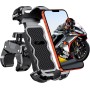 Babacom Soporte Movil Moto 360° Rotación, Cerradura 1s y Protección Segura Soporte Movil Bicicleta para Manillar de 0.71-1.4"