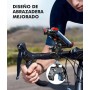 Babacom Soporte Movil Moto 360° Rotación, Cerradura 1s y Protección Segura Soporte Movil Bicicleta para Manillar de 0.71-1.4"