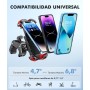 Babacom Soporte Movil Moto 360° Rotación, Cerradura 1s y Protección Segura Soporte Movil Bicicleta para Manillar de 0.71-1.4"