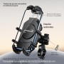 MOGGAM Soporte movil Moto antirrobo y antivibración para instalación en Manillar con Anilla de Aluminio - Soporte telefono Moto