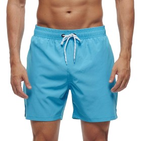 Bañador Hombre 2 en 1 Bañador de Secado Rápido con Forro de Malla y Cordón de Ajuste para Playa Bañador Casual Impermeable para
