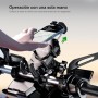 MOGGAM Soporte movil Moto antirrobo y antivibración para instalación en Manillar con Anilla de Aluminio - Soporte telefono Moto