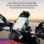 MOGGAM Soporte movil Moto antirrobo y antivibración para instalación en Manillar con Anilla de Aluminio - Soporte telefono Moto