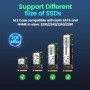 JEYI-carcasa de SSD M.2 NVME SATA, USB C 3,2 Gen 2 10gbps o 6gbps SATA