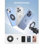 Lamicall Soporte Móvil Coche para MagSafe - [20X N52 Imanes] 360° Rotación, Gancho Metálico, Soporte Magnetico Móvil con Anillo
