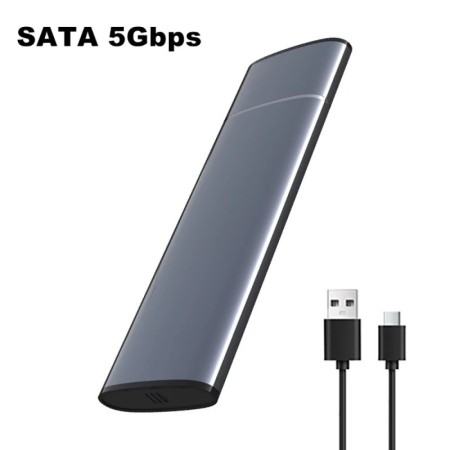 Carcasa M.2 SATA NVMe, carcasa SSD externa de 10Gbps tipo C, cubierta 