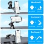 Beikell Soporte Móvil Coche, Soporte Coche Móvil para Parabrisas/Salpicadero con Ventosa de Fuerte y Brazo Ajustable Giro 360°