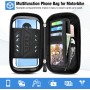 WACCET Soporte Movil Moto, Soporte Movil Scooter 360° Rotación Porta Móvil Moto Impermeable para Retrovisor con Pantalla Táctil