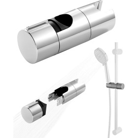Soporte de Ducha, Soporte de ducha para barra deslizante ajustable 19-25 mm, soporte de ducha sin taladrar para barra