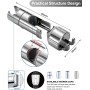 Soporte de Ducha, Soporte de ducha para barra deslizante ajustable 19-25 mm, soporte de ducha sin taladrar para barra
