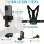 TECHZOCO Soporte para teléfono móvil con arnés, Soporte de Pecho Ajustable para Smartphone, Soporte móvil Pecho, Apto para
