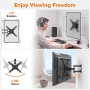 GRIFEMA Soporte TV Pared para 26-65", Soporte Television Giratorio Inclinable Extensible, Máx VESA 400x400mm, Carga Máx 35kg,