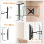 GRIFEMA Soporte TV Pared para 26-65", Soporte Television Giratorio Inclinable Extensible, Máx VESA 400x400mm, Carga Máx 35kg,