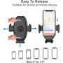 ICAILIN Soporte movil Coche,Soporte para teléfono móvil ventilado Circular para Coche Gravedad automática Ajustable para