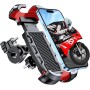 Mohard Soporte Móvil Bicicleta, Antivibración Soporte Movil Moto Rotación de 360°, [Bloqueo con un Botón] Suporte Telemóvel Moto