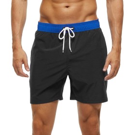 Bañador Hombre 2 en 1 Bañador de Secado Rápido con Forro de Malla y Cordón de Ajuste para Playa Bañador Casual Impermeable para