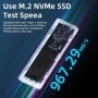 M.2 NVME PCIe NGFF SATA protocolo Dual SSD carcasa transparente USB ti