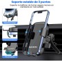 Soporte Móvil Coche, Soporte Teléfono Coche Universal del Aire Ventilación con Clip Superestable, [Compatible con Fundas
