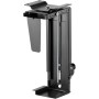 AISENS Soporte Giratorio y Altura Personalizable para CPU por Debajo de Escritorio con Mango de Bloqueo Fácil Negro