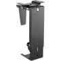 AISENS Soporte Giratorio y Altura Personalizable para CPU por Debajo de Escritorio con Mango de Bloqueo Fácil Negro