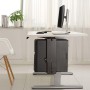 AISENS Soporte Giratorio y Altura Personalizable para CPU por Debajo de Escritorio con Mango de Bloqueo Fácil Negro