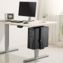 AISENS Soporte Giratorio y Altura Personalizable para CPU por Debajo de Escritorio con Mango de Bloqueo Fácil Negro