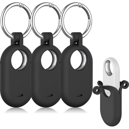 Wanme Funda Samsung Galaxy SmartTag2, Fundas Protectora Ligera de Silicona Suave con Llavero, Anti-Pérdida Resistente al Agua y