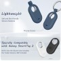 Wanme Funda Samsung Galaxy SmartTag2, Fundas Protectora Ligera de Silicona Suave con Llavero, Anti-Pérdida Resistente al Agua y