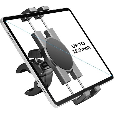 Soporte para tableta Spin Bike, soporte para iPad para teléfono, soporte para manillar de bicicleta estática, cinta de correr,