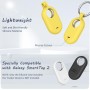 Wanme Funda Samsung Galaxy SmartTag2, Fundas Protectora Ligera de Silicona Suave con Llavero, Anti-Pérdida Resistente al Agua y