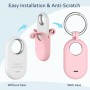 Wanme Funda Samsung Galaxy SmartTag2, Fundas Protectora Ligera de Silicona Suave con Llavero, Anti-Pérdida Resistente al Agua y