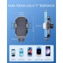 Mohard Soporte Movil Coche, [Nunca Caigas] Suporte Telemovel Carro Giratorio de 360°, Liberación con un Botón, Soporte Móvil