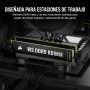CORSAIR WS DDR5 ECC RDIMM 128GB (4x32GB) 5600MHz CL40 AMD Expo Intel XMP 3.0 Memoria para Estaciones de Trabajo - Negro