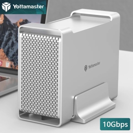 Yottamaster 2,5 "3,5" pulgadas RAID SSD caja 1/2 Bahía SATA HDD caja e