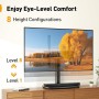 PERLEGEAR Soporte de TV Universal Giratorio para TV de 24-60 Pulgadas de hasta 45 kg, Soporte de TV de Sobremesa Ajustable en