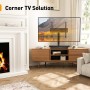 PERLEGEAR Soporte de TV Universal Giratorio para TV de 24-60 Pulgadas de hasta 45 kg, Soporte de TV de Sobremesa Ajustable en