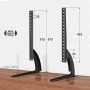 RFIVER - Base Universal para TV con Patas y Ajuste de Altura para la mayoría de televisores LCD o LED de Pantalla Plana de 32 a
