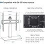 BONTEC Soporte TV Pie Universal para Pantalla de 26-55 Pulgadas de LED/LCD/Plasma/Curva/Plana, Soporte Pie TV con Solo Toque