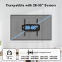 BONTEC Soporte TV Pared para Television LCD LED de 26 a 55 Pulgadas, Soporte Television Pared con Giro, Inclinación y Extensión