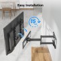 BONTEC Soporte TV Pared para Television LCD LED de 26 a 55 Pulgadas, Soporte Television Pared con Giro, Inclinación y Extensión
