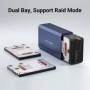 Acasis HDD Case Caja de almacenamiento SATA RAID Conjunto de estación 
