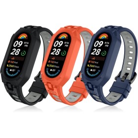 Neitra 3 Pack TPU Reloj Correas Compatible para Xiaomi Mi Smart Band 9/Mi Band 8/Mi Band 7/Mi Band 6,Pulsera de repuesto de TPU,